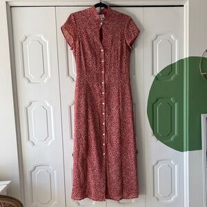 Floral Button Down Maxi Dress